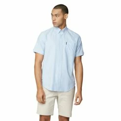 Ben Sherman Short Sleeve Organic Cotton Oxford Shirt For Male -Cheap Ben Sherman Store unnamed file 1120
