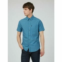Ben Sherman Short Sleeve Organic Cotton Oxford Shirt For Male -Cheap Ben Sherman Store unnamed file 1134