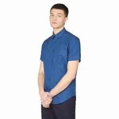 Ben Sherman Short Sleeve Organic Cotton Oxford Shirt For Male -Cheap Ben Sherman Store unnamed file 1137