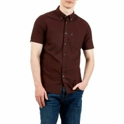 Ben Sherman Short Sleeve Organic Cotton Oxford Shirt For Male -Cheap Ben Sherman Store unnamed file 1139