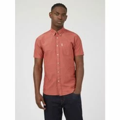 Ben Sherman Short Sleeve Organic Cotton Oxford Shirt For Male -Cheap Ben Sherman Store unnamed file 1142