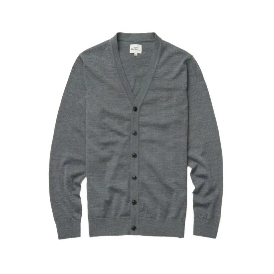 Ben Sherman Merino Wool Blend Knitted Cardigan For Male 4 Ben Sherman Merino Wool Blend Knitted Cardigan For Male - Image 4