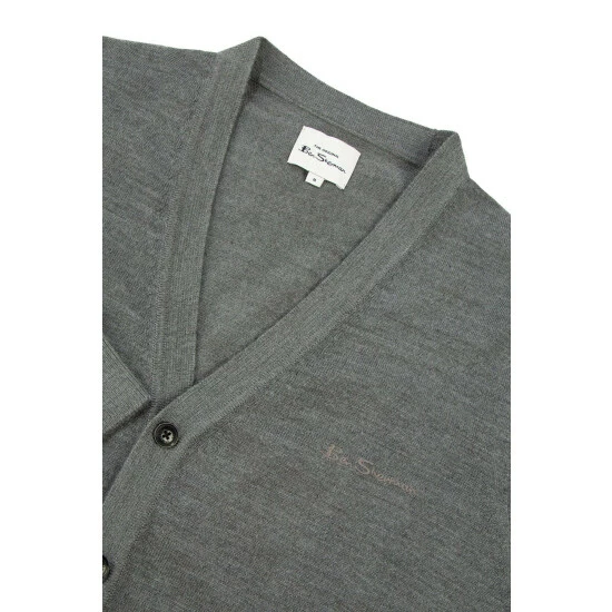 Ben Sherman Merino Wool Blend Knitted Cardigan For Male 5 Ben Sherman Merino Wool Blend Knitted Cardigan For Male - Image 5