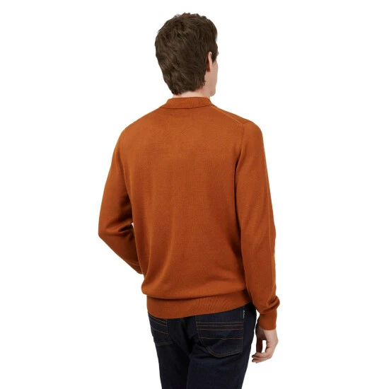 Ben Sherman Long Sleeve Knitted Polo For Male 3 Ben Sherman Long Sleeve Knitted Polo For Male - Image 3