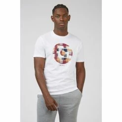 Ben Sherman Fractured Gingham Target T-Shirt For Male