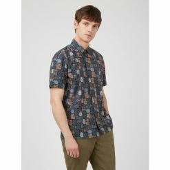 Ben Sherman Geo Tile Print Shirt For Male