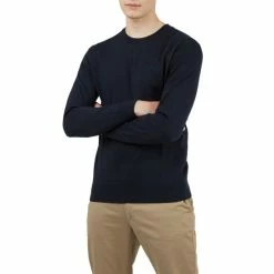 Ben Sherman Merino Wool Blend Crew Neck Jumper For Male