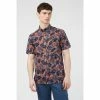 Ben Sherman Botannical Silhouette Printed Shirt For Male