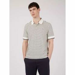 Ben Sherman Stripe Towelling Polo For Male