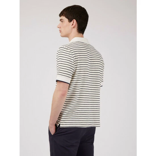 Ben Sherman Stripe Towelling Polo For Male 3 Ben Sherman Stripe Towelling Polo For Male - Image 3