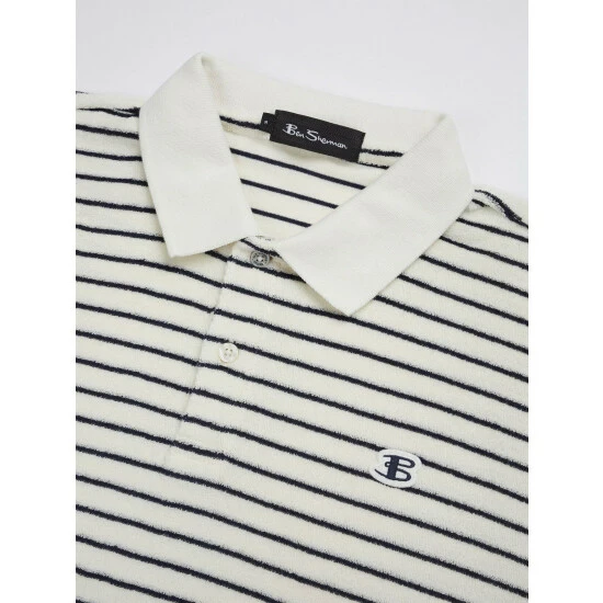 Ben Sherman Stripe Towelling Polo For Male 5 Ben Sherman Stripe Towelling Polo For Male - Image 5