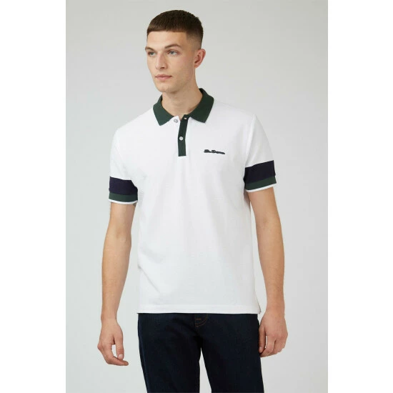 Ben Sherman Sleeve Colour Block Polo For Male 1 Ben Sherman Sleeve Colour Block Polo For Male