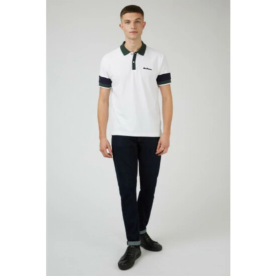 Ben Sherman Sleeve Colour Block Polo For Male 2 Ben Sherman Sleeve Colour Block Polo For Male - Image 2