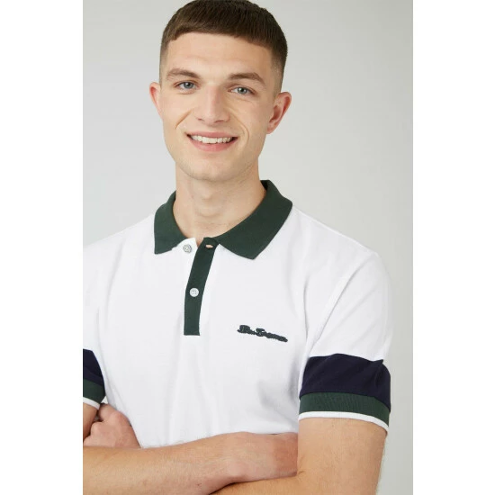Ben Sherman Sleeve Colour Block Polo For Male 4 Ben Sherman Sleeve Colour Block Polo For Male - Image 4