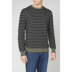Ben Sherman Cotton Slub Stripe Crew For Male