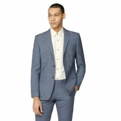 Cheap Ben Sherman Store 33 Ben Sherman Windowpane Check Suit Jacket For Male