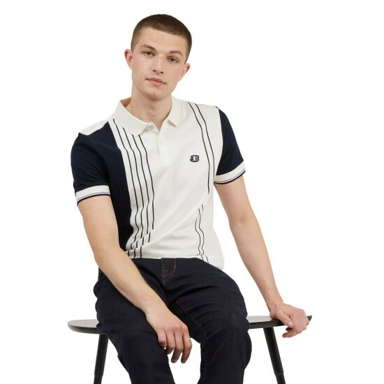 Ben Sherman Vertical Colour Block Polo For Male 2 Ben Sherman Vertical Colour Block Polo For Male - Image 2