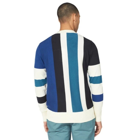 Ben Sherman Vertical Stripe Crew Jumper For Male 2 Ben Sherman Vertical Stripe Crew Jumper For Male - Image 2