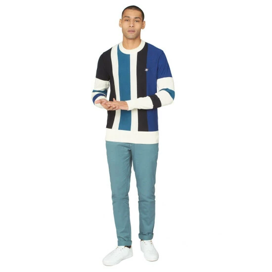 Ben Sherman Vertical Stripe Crew Jumper For Male 5 Ben Sherman Vertical Stripe Crew Jumper For Male - Image 5
