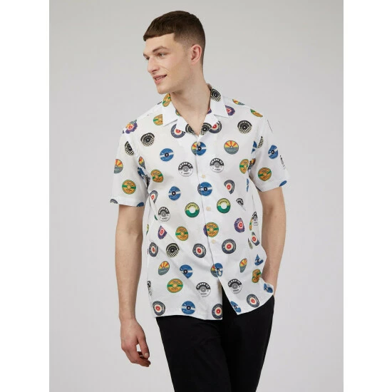 Ben Sherman Photographic Retro Print Shirt For Male 1 Ben Sherman Photographic Retro Print Shirt For Male