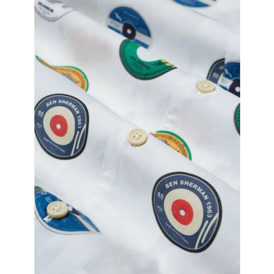 Ben Sherman Photographic Retro Print Shirt For Male 6 Ben Sherman Photographic Retro Print Shirt For Male - Image 6