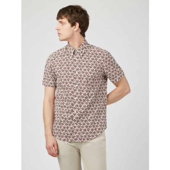 Ben Sherman Retro Print Shirt For Male 1 Ben Sherman Retro Print Shirt For Male