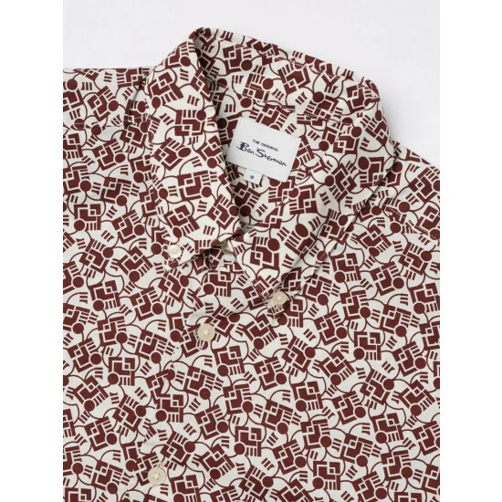 Ben Sherman Retro Print Shirt For Male 5 Ben Sherman Retro Print Shirt For Male - Image 5
