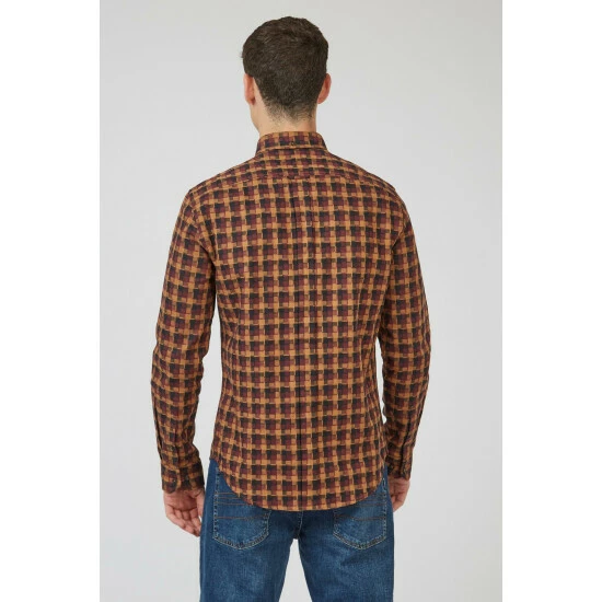 Ben Sherman Fractured Gingham Check Shirt For Male 3 Ben Sherman Fractured Gingham Check Shirt For Male - Image 3