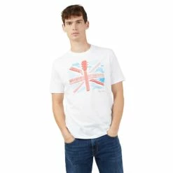 Ben Sherman Smashed Guitar Union Jack Graphic Tee For Male