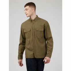 Ben Sherman Cotton Linen Overshirt For Male -Cheap Ben Sherman Store unnamed file 1902
