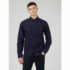 Ben Sherman Cotton Linen Overshirt For Male -Cheap Ben Sherman Store unnamed file 1903