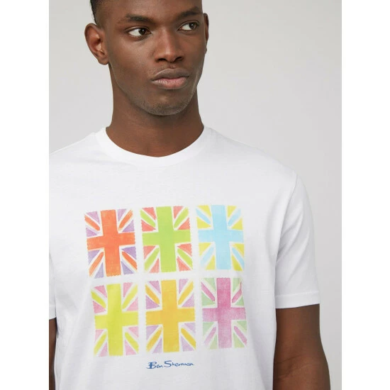 Ben Sherman Painted Jacks Print Tee For Male 6 Ben Sherman Painted Jacks Print Tee For Male - Image 6