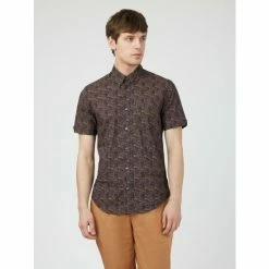 Ben Sherman Texture Print Shirt For Male