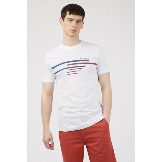 Ben Sherman Sports Stripe Tee For Male 1 Ben Sherman Sports Stripe Tee For Male