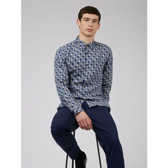 Ben Sherman Ska Gingham Overshirt For Male 2 Ben Sherman Ska Gingham Overshirt For Male - Image 2