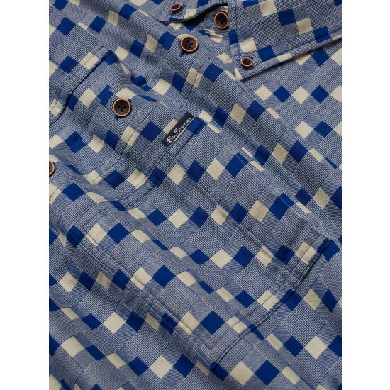Ben Sherman Ska Gingham Overshirt For Male 6 Ben Sherman Ska Gingham Overshirt For Male - Image 6
