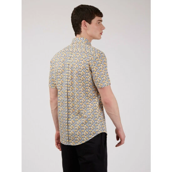 Ben Sherman Block Botanical Print Shirt For Male 3 Ben Sherman Block Botanical Print Shirt For Male - Image 3