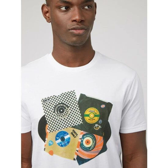 Ben Sherman 45 Records Print Tee For Male 6 Ben Sherman 45 Records Print Tee For Male - Image 6