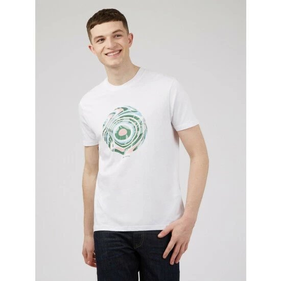 Ben Sherman Trippy Target Print Tee For Male 1 Ben Sherman Trippy Target Print Tee For Male