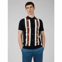 Ben Sherman Button Through Mod Polo For Male