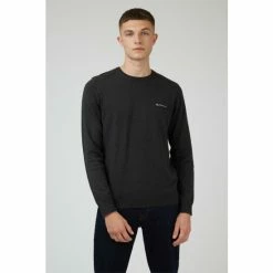 Ben Sherman Stitch Detail Crew Neck Knit Jumper For Male