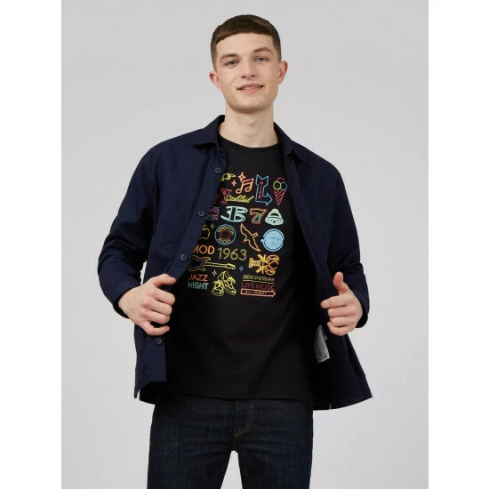 Ben Sherman Night At Brighton Beach Tee For Male 2 Ben Sherman Night At Brighton Beach Tee For Male - Image 2
