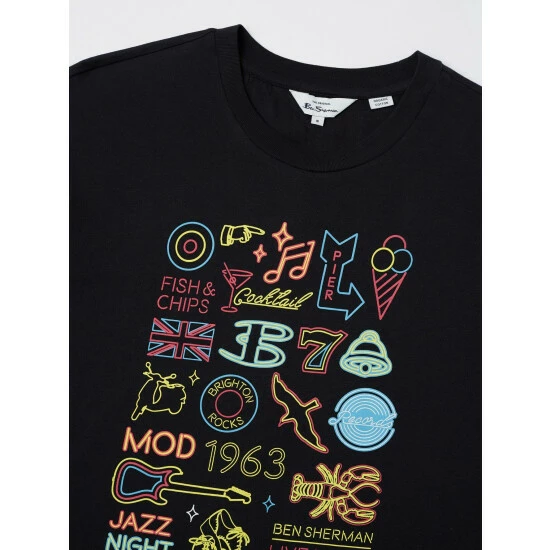 Ben Sherman Night At Brighton Beach Tee For Male 5 Ben Sherman Night At Brighton Beach Tee For Male - Image 5