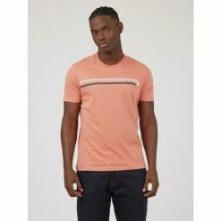 Ben Sherman Printed Chest Stripe Tee For Male