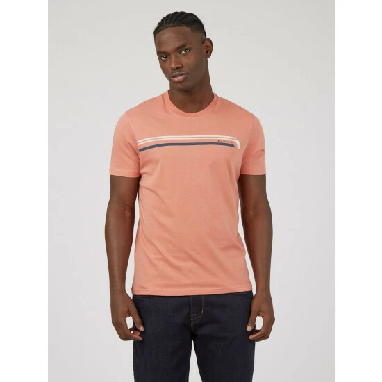 Ben Sherman Printed Chest Stripe Tee For Male 1 Ben Sherman Printed Chest Stripe Tee For Male