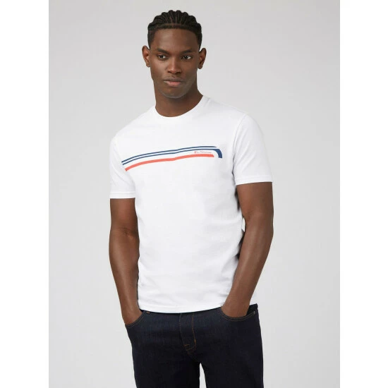 Ben Sherman Printed Chest Stripe Tee For Male 8 Ben Sherman Printed Chest Stripe Tee For Male - Image 8