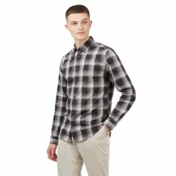 Ben Sherman Long Sleeve Faded Check Shirt For Male