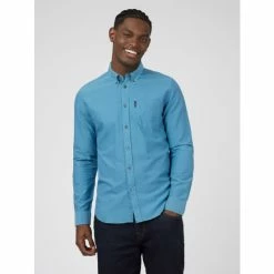 Ben Sherman Long Sleeve Organic Cotton Oxford Shirt For Male