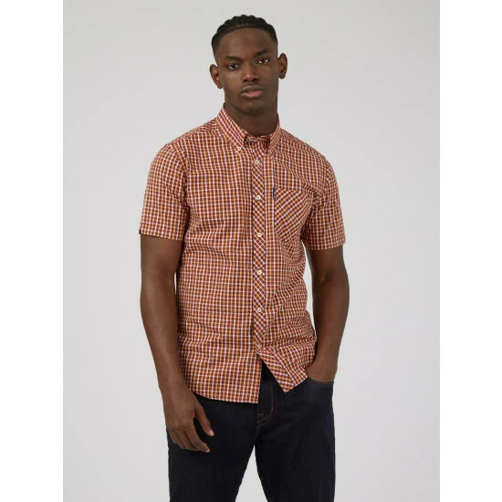 Ben Sherman Short Sleeve Checked Shirt For Male 10 Ben Sherman Short Sleeve Checked Shirt For Male - Image 10