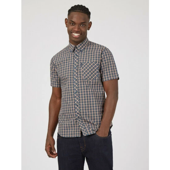 Ben Sherman Short Sleeve Checked Shirt For Male 1 Ben Sherman Short Sleeve Checked Shirt For Male